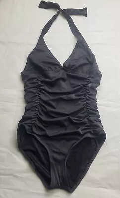 J Crew Womens Ruched One Piece Swim Suit  Gray Sz 6 • $18.40