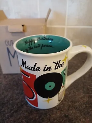 Made In The 50's Mug Retro Novelty Happy Birthday Coffee Mug Cup Born In 50'sNew • £6.93