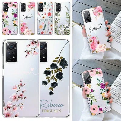 For Xiaomi Redmi 12C 10A Note 11 Mi 13 Floral Soft Personalised Phone Case Cover • £4.90