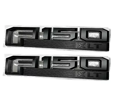 NEW OEM 15-20 Ford F150 XLT Fender Badge Badge BOTH Sides LH + RH BLACK Package • $190.90