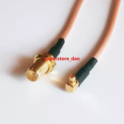 RPSMA FEMALE To MMCX MALE Right ANGLE Connector RF Coax Pigtail FPV RG316 Cable • $2.84