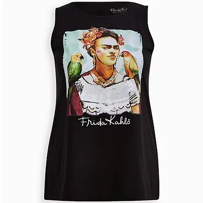 Torrid 5 (5X 28) Beautiful Frida Kahlo Art Birds Parrots Classic Fit Tank Top  • $38.50