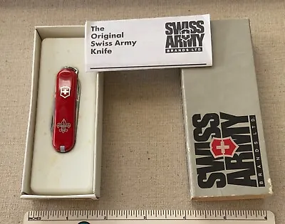 NOS VICTORINOX Swiss Army Brands Boy Scout POCKET KNIFE Red Classic #1394 NIB • $79.99