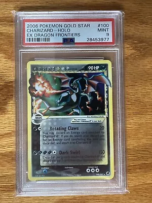 $4950 • Buy 2006 Pokémon Gold Star Charizard Holo 100/101 Ex Dragon Frontiers PSA 9 Mint