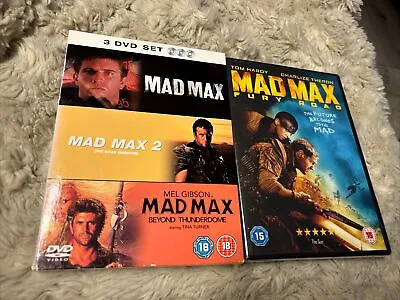 Mad Max  1- 3 Collection Trilogy + Fury Road 4 Disc - UK R2 DVD • £8.99