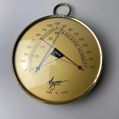 Vintage Noymer Dual Meters Hygrometer Thermometer Weather Station France • $37.85