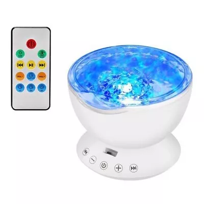 £22.99 • Buy Ocean Wave Projector Lamp Night Light With Remote Control Music Speaker