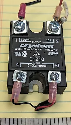 Crydom Solid- State Relay D1210 120v~10a [of7] • $11.50