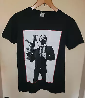 Marilyn Manson T Shirt Size S Mask And Gun Metal Goth Rock Shock • £11.99