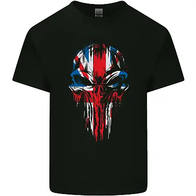Union Jack Flag Skull Gym MMA Biker Britain Mens Cotton T-Shirt Tee Top • £9.99