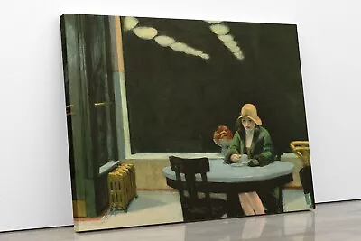 EDWARD HOPPER Automate Cafe Modern Canvas Wall Art Picture Print Home Decor • £11.99
