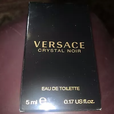 Versace Italy Crystal Noir (e) 5ml Eau De Toilette MINI Glass Bottle .17 Fl. Oz. • $9