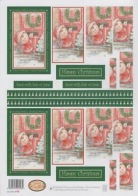 Fairy Doodles A4 Die Cut Decoupage Paper Christmas Oblong Stackers - BCFD0024 • £1.99