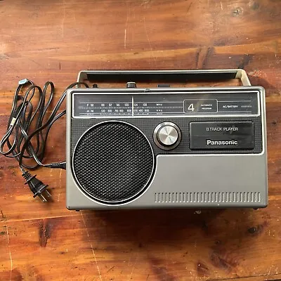 Vintage Panasonic 8 Track Player Model RQ 831A Portable Boombox AM FM Radio Deco • $83.95