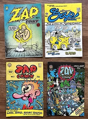 Vintage Original Zap Comix Comic Book 1967 1968 No's 0 1 2 & 5 Issue Lot Of 4 • $25