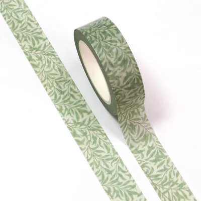 £3.30 • Buy Green Laurel Leaf Washi Tape Leaves Decorative Paper Masking Bujo