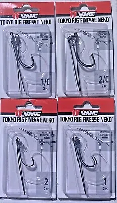 VMC TFNK Tokyo Rig Finesse Neko 2 1 1/0 2/0  Choose Size & Qty. Fedex Read • $7.40