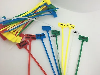 UK MARKER CABLE Write On ZIP TIES Quality Write On Label ID Strong Nylon Strap  • £2.99