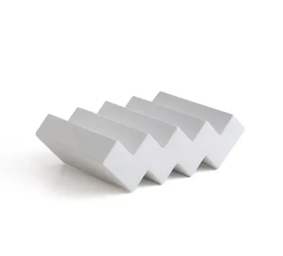 [White] Zig Zag Ceramic Soap Dish - Soap Tray Bathroom Caddy. Toothbrush Holder • £15