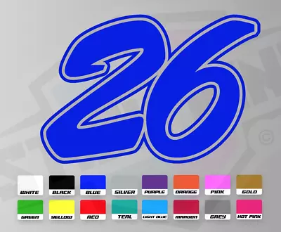 3 X Custom Racing Numbers - Vinyl Stickers Decals Race Motorbike Mx Trackday  • £6.56