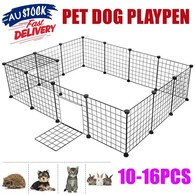 £22.95 • Buy 10/12/16/ Panels Pet Dog Puppy Rabbit Playpen Run Crate Foldable Cage Fence UK