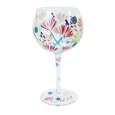 Cocktail Balloon Gin Glass Floral Hand Painted Meadow Thistles Flowers Liquors • £13.25