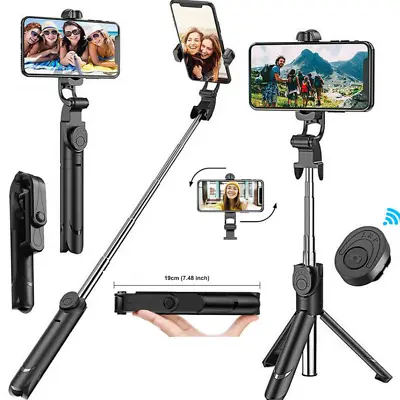 Telescopic Selfie Stick Bluetooth Tripod Remote For Phone IPhone Stand Holder UK • £7.49