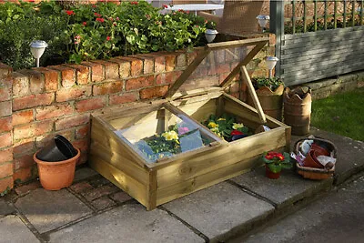 Forest Large Pressure Treated Timber Wooden Garden Cold Frame (1.09 X 0.63m) • £89.99