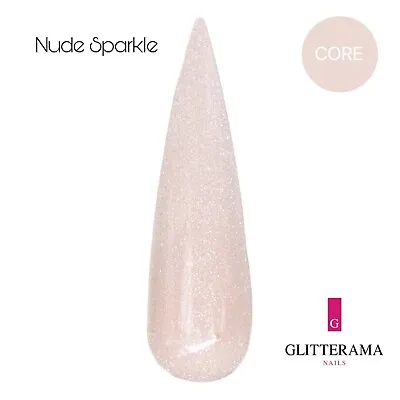 NUDE SPARKLE Coloured Acrylic Powder Glitterama Nails Core Nude Natural Glitter • £3.99
