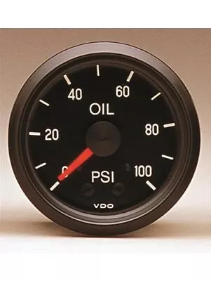 VDO Cockpit Mechanical Oil Pressure Gauge 2 1/16  Dia Black Face 150030 • $51.99