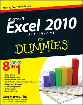 $5 • Buy Excel 2010 All-in-One For Dummies By Harvey, Greg