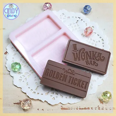 Food Grade Silicone Mold Mini Wonka Bar Chocolate Fondant Decoration Baking Mold • $15.74