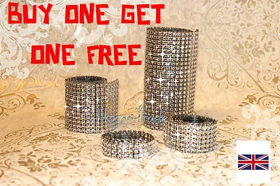 £10 • Buy Sale!!!!!     SILVER DIAMOND MESH WRAP SPARKLE RHINESTONE Crystal Ribbon