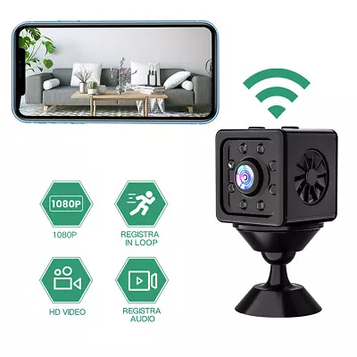 Mini Spy Camera WiFi HD 1080P Hidden IP Night Vision Camcorder Home Security Cam • $10.99