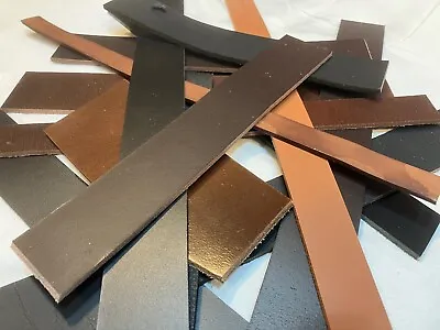 750 Grams Belt Leather Offcuts Remnants Assorted Pieces Off Cut RATS BUM • $26.99