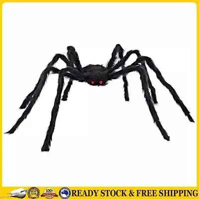 Halloween Spider Black & Hairy - Giant Scary Home Decor Prank Toy (150cm) *AU • $29.91