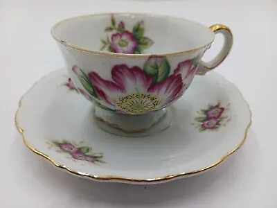 Ucagco China Cup And Saucer Set Foloral • $12