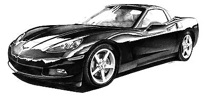 Corvette C6 Illustration 13 X19    Automotive Wall Art. • $20
