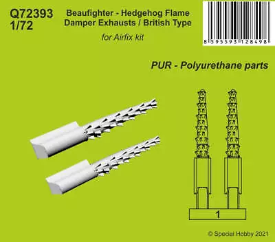 CMK Q72393 1:72 Bristol Beaufighter Hedgehog Flame Damper Exhausts / British Typ • £3.24