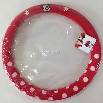 AUTHENTIC DISNEY Mickey Minnie Mouse Car Accessories Plush Steering Wheel Cover  • $29.95