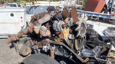 $5500 • Buy CAT C15 Engine Caterpillar Diesel Twin Turbo With Core ￼C-15 Fire Damaged