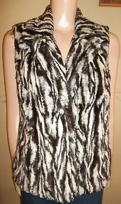 Erin London Brown Faux Fur Vest Medium New • $14.99
