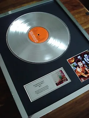£129.99 • Buy David Bowie Diamond Dogs Lp Platinum Plated Disc Record Award Album