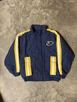 Vintage 90s Indiana Pacers Logo Athletic Full Zip Puffer Jacket Sz XL • $81.95