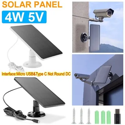 $21.49 • Buy Solar Panel For Ring Spotlight Stick Up Camera Plus Security Cam Battery Charger