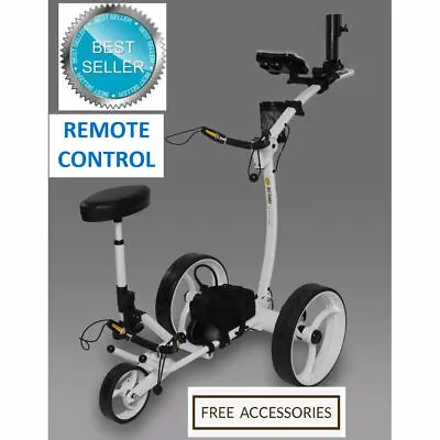 White BATCADDY X8R Adv XL Li Remote Electric Powered Golf Cart+FREE Accessories • $1399.95