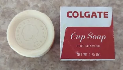 VINTAGE COLGATE CUP SOAP FOR SHAVING SOAP EMBOSSED W ORIGINAL BOX  • $9.95