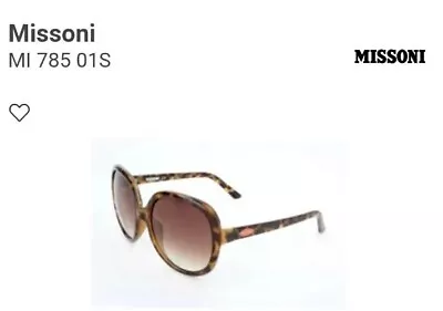 RRP £153 Genuine Missoni Big Brown Frame Womens Sunglasses MI785-01S • £39.99