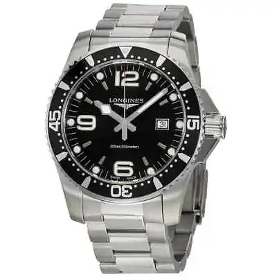 Longines HydroConquest Black Dial Men's 44mm Watch L38404566 • $770.96