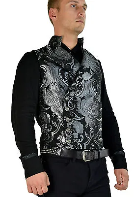 Shrine Gothic Vampire Cavalier Vest Jacket Victorian Tapestry Goth Steampunk • $134.99